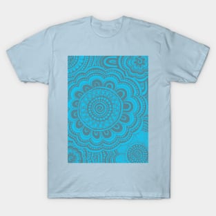 Cool Blue Anemone Flowers T-Shirt